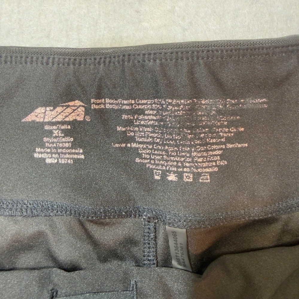 Avia Womens XL Black Gray Space Dye Activewear Cropped Leggings‎ RA476361 - Picture 3 of 9